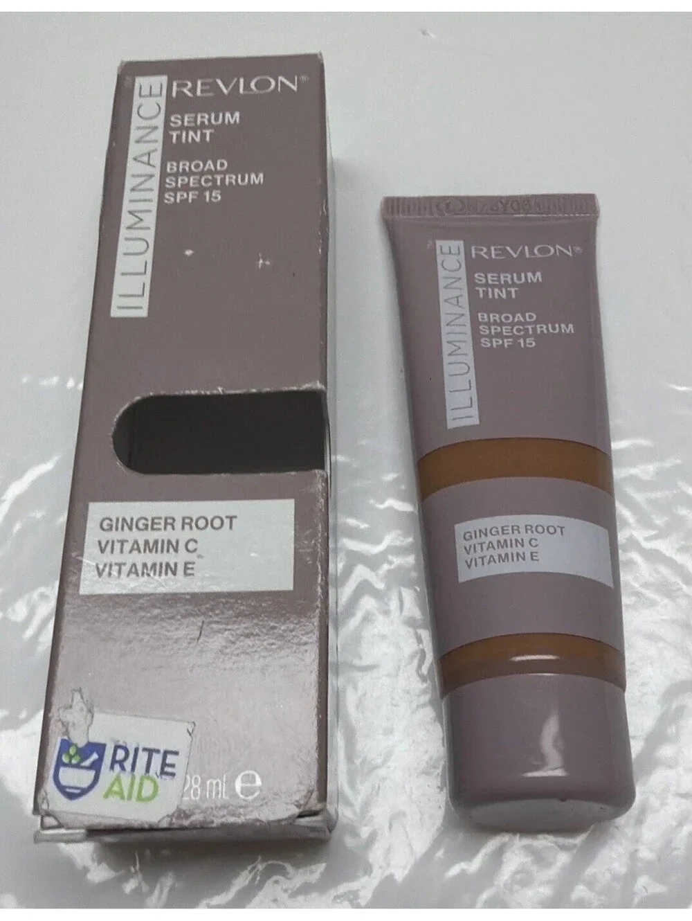 Revlon Illuminance Serum Tint 417 Warm Caramel SFP 15 Ginger Root Vitamin C& E